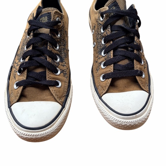 Chuck Taylor Converse Dragon Low Top Sneaker Brown With Black Laces M6W8 - Picture 6 of 11
